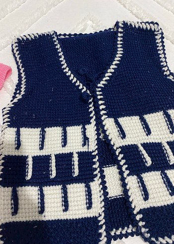 Kız /erkek Çocuk Örgü Kolsuz Desenli Yelekler - Görsel 4