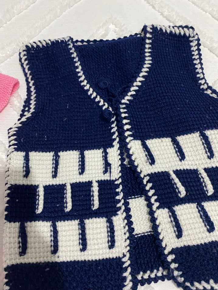 Kız /erkek Çocuk Örgü Kolsuz Desenli Yelekler - Görsel 4