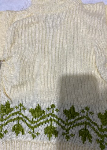 Kız Çocuk Beyaz Triko Hırka Takımı - Görsel 7