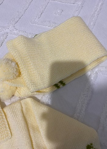 Kız Çocuk Beyaz Triko Hırka Takımı - Görsel 4