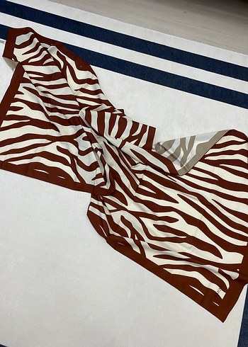 Diğer Kahverengi Zebra Desenli kadın şal