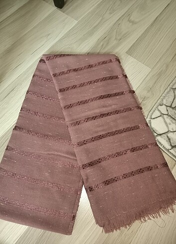Gül kurusu pamuklu şal