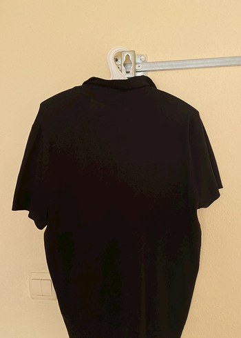 Zara Erkek Siyah Polo Yaka Kısa Kollu Tişört
