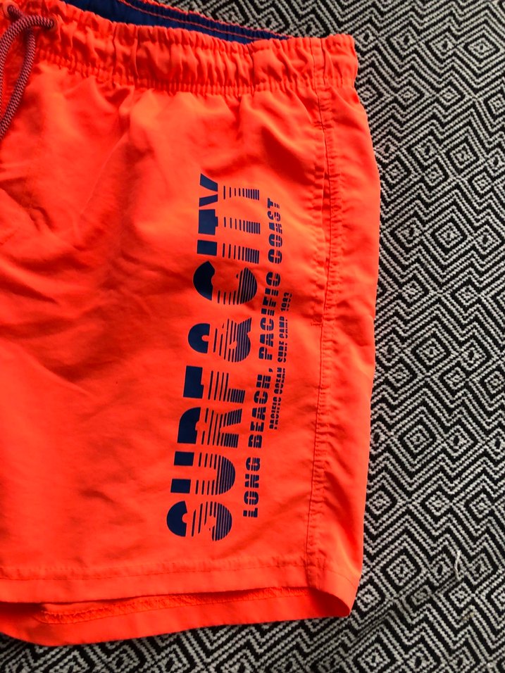 LCWaikiki Turuncu Baskılı Erkek Mini Şort Mayo - Görsel 2