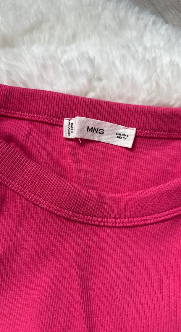 Mango Pembe Yüksek Yakalı Atlet - Görsel 2