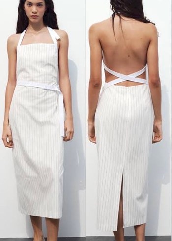 Zara Çizgili Elbise - Görsel 3