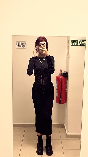 Siyah elbise uzun