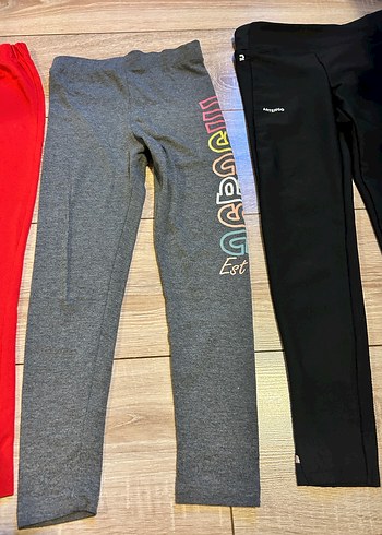 4 Adet Kız Çocuk Çok Renkli Dar Kesim Tayt - Görsel 5