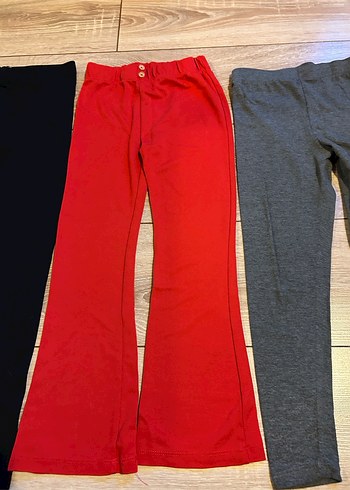 4 Adet Kız Çocuk Çok Renkli Dar Kesim Tayt - Görsel 6