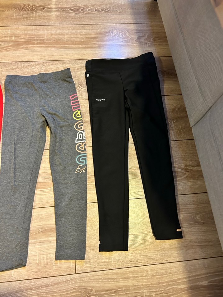 4 Adet Kız Çocuk Çok Renkli Dar Kesim Tayt - Görsel 3