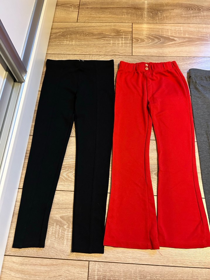 4 Adet Kız Çocuk Çok Renkli Dar Kesim Tayt - Görsel 2