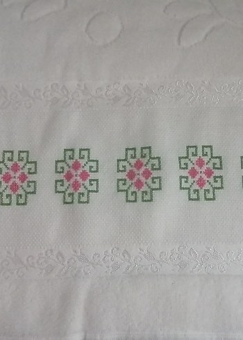 Etamin İşlemeli 50×90 Krem Havlu