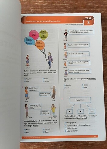  Beden Renk 5.SINIF SOSYAL BİLGİLER SORU BANKASI KİTABI 