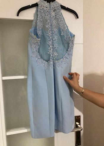 Diğer elbise mavi detaylı