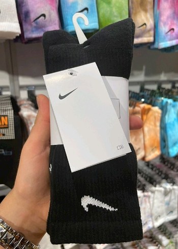 12 Çift Beyaz veya Siyah Nike Tenis Çorap - Görsel 6