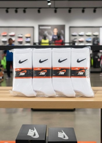 12 Çift Beyaz veya Siyah Nike Tenis Çorap - Görsel 3