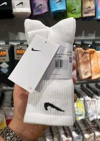 12 Çift Beyaz veya Siyah Nike Tenis Çorap - Görsel 7
