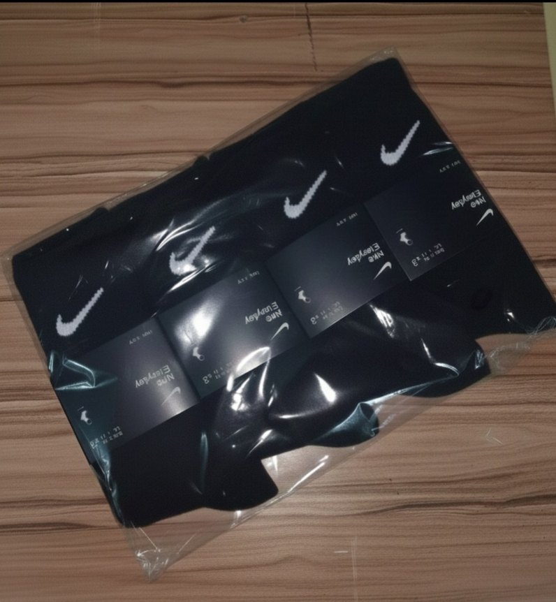 12 Çift Beyaz veya Siyah Nike Tenis Çorap - Görsel 2