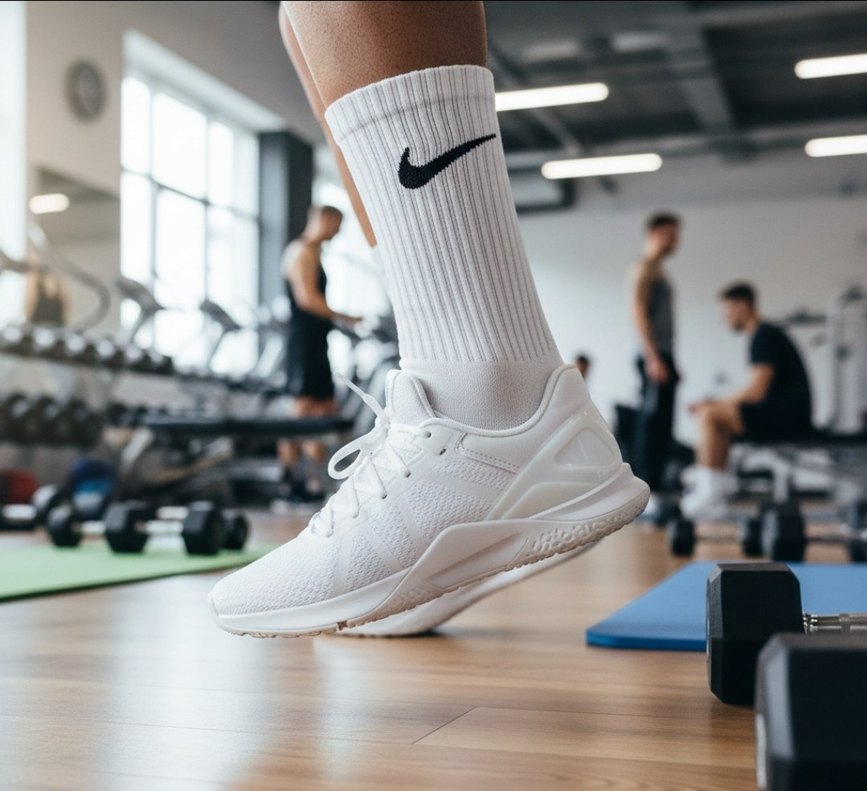 12 Çift Beyaz veya Siyah Nike Tenis Çorap - Görsel 4