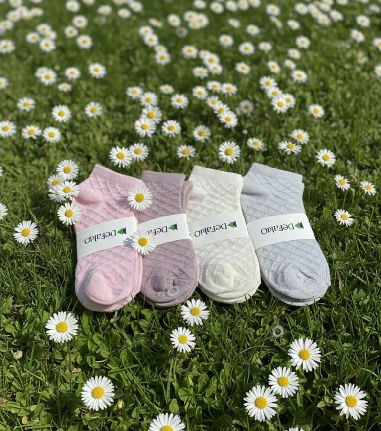 12 Çift Bayan Defacto Renkli Çorap - Görsel 2