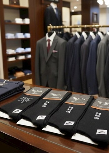 12 Çift Pierre Cardin Siyah Pamuklu Çorap - Görsel 2