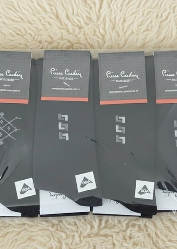 12 Çift Pierre Cardin Siyah Pamuklu Çorap - Görsel 3
