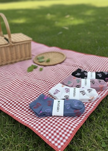 12 Çift Defacto Bayan Kelebekli Çorap - Görsel 2