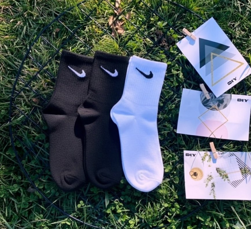 Nike Kolej Beyaz ve Siyah Çorap - Görsel 3