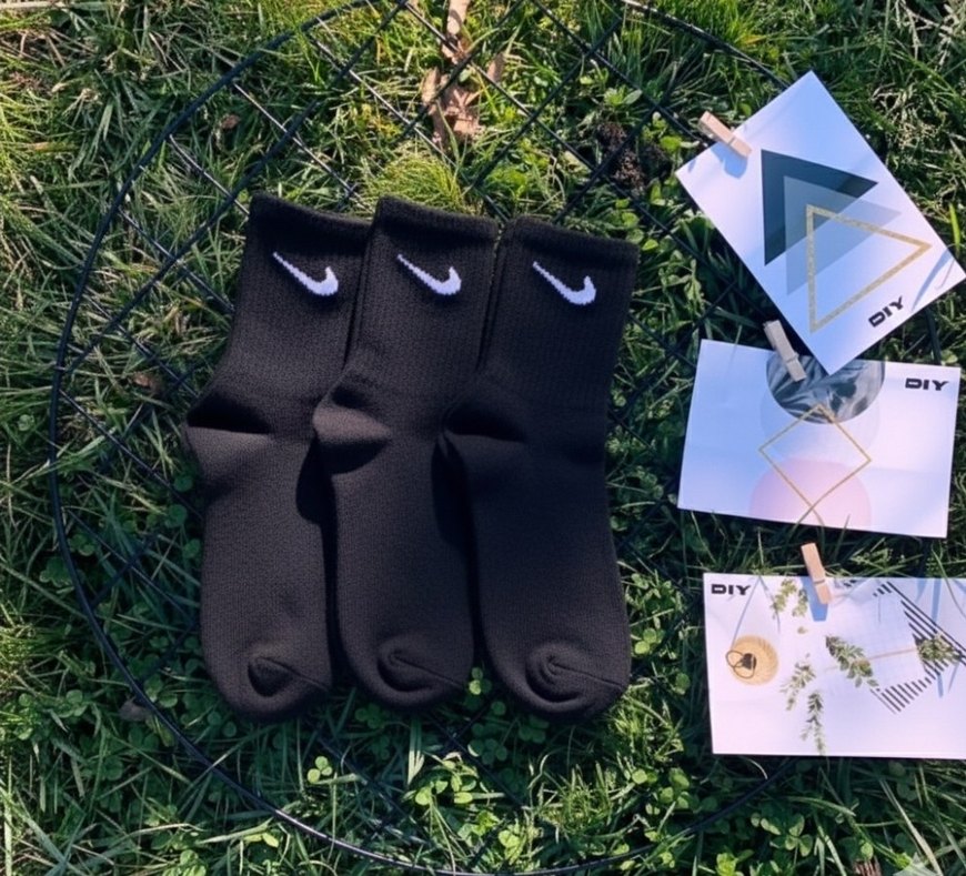 Nike Kolej Beyaz ve Siyah Çorap - Görsel 4