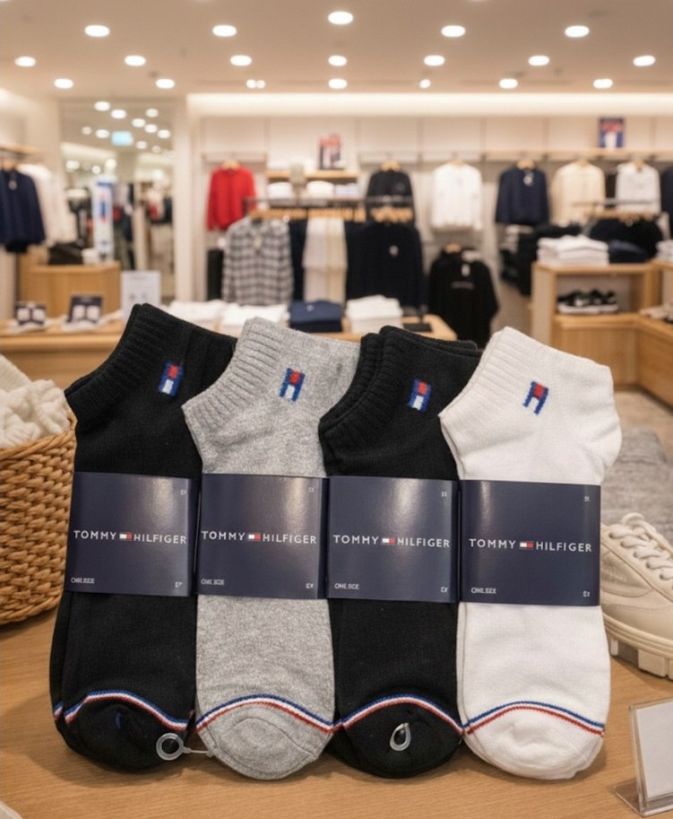 12 Çift Tommy Hilfiger Çorap Seti - Görsel 2