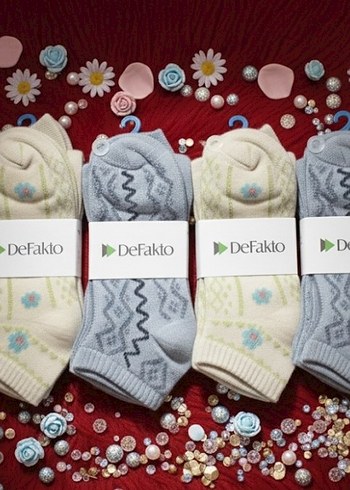 12 Çift DeFacto Bayan Patik Çorap - Görsel 5