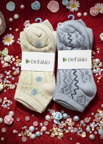 12 Çift DeFacto Bayan Patik Çorap - Görsel 2