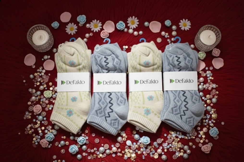 12 Çift DeFacto Bayan Patik Çorap - Görsel 5