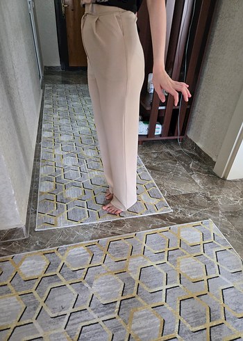 Diğer Bej Midi Kadın Kumaş Pantolon