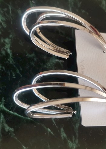 Accessorize Minimalist Gri Çelik Küpe