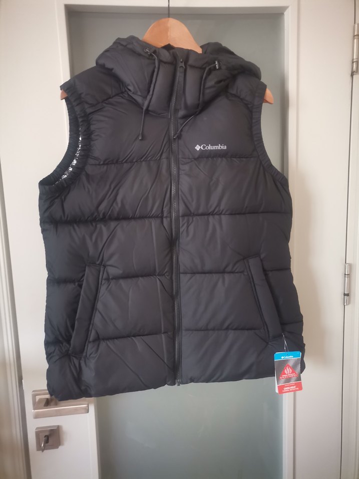 Orıjınal Columbia Siyah Kadın Şişme Yelek Kapüşonlu - Görsel 2