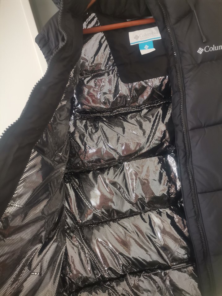 Orıjınal Columbia Siyah Kadın Şişme Yelek Kapüşonlu - Görsel 4