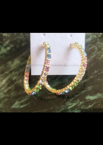 Accessorize Taşlı çok renkli kupe
