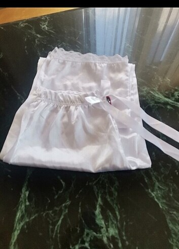 s Beden Sıyah / beyaz pijama altı