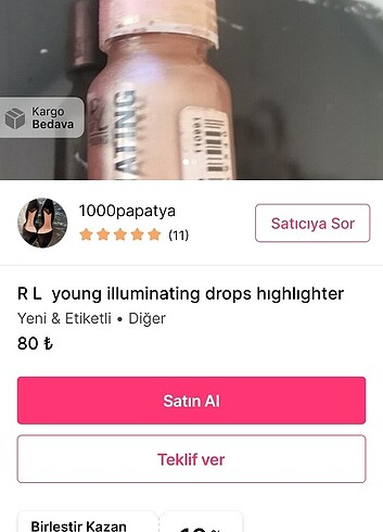 Beden Rl young illuminating drops hıghlıghter