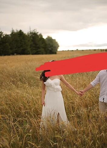 Beyaz elbise, nikah dış çekim 