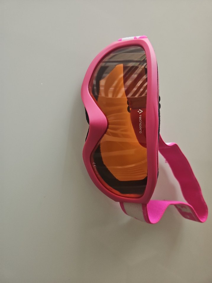 Pembe Kız Çocuk Kayak Gözlüğü Velcro Bantlı - Görsel 2