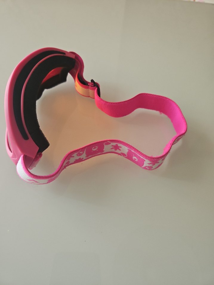 Pembe Kız Çocuk Kayak Gözlüğü Velcro Bantlı - Görsel 3
