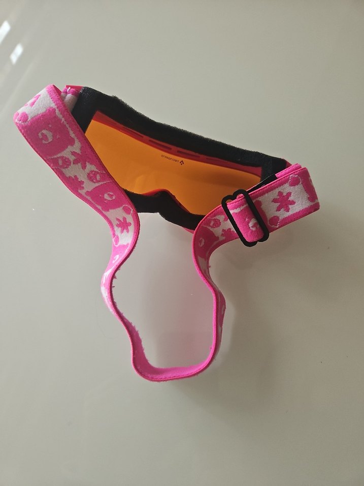 Pembe Kız Çocuk Kayak Gözlüğü Velcro Bantlı - Görsel 4