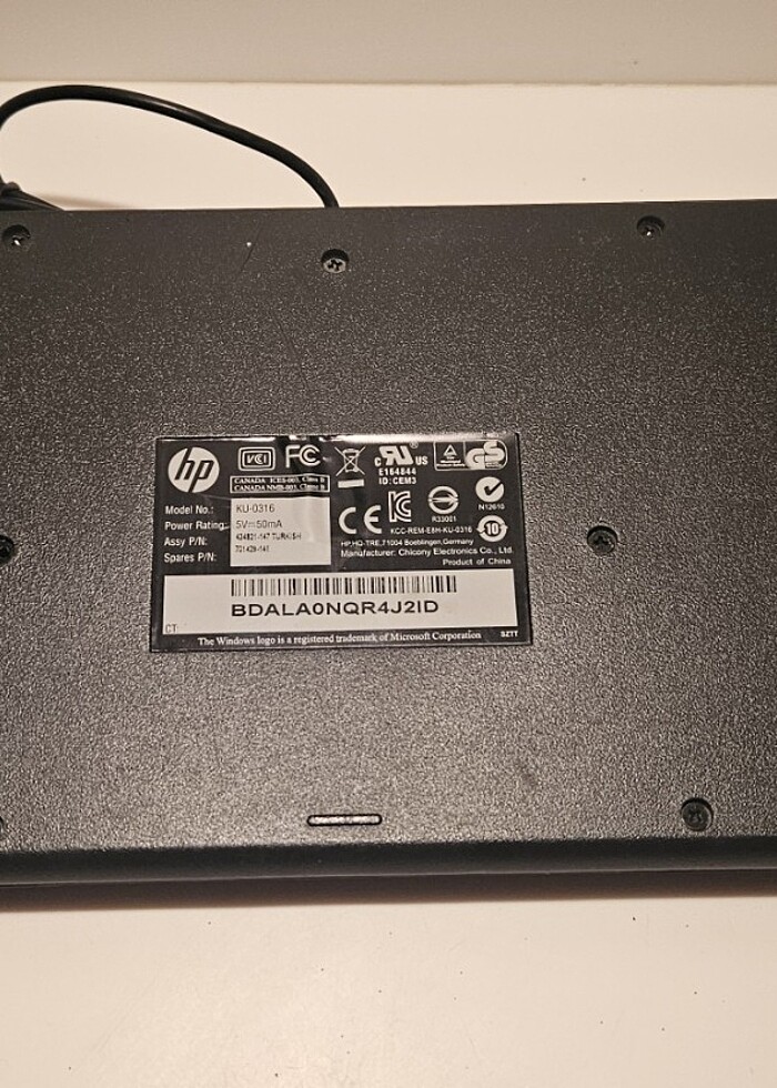 HP KLAVYE KU 0316  - Görsel 2