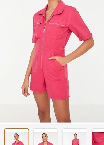 Trendyol milla pembe tulum 