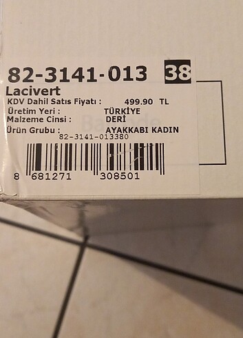 38 Beden Derimond bayan ayakkabı 