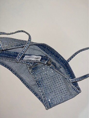 Zara Zara taşlı crop