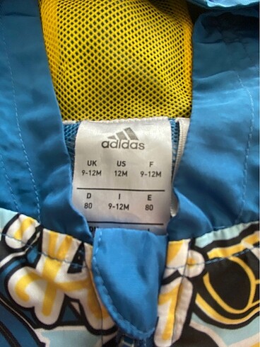 9-12 Ay Beden çeşitli Renk Orjinal Adidas 9/12 ay erkek çocuk yağmurluk