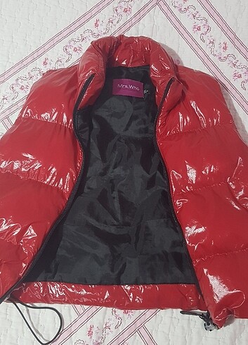 9 Yaş Beden kırmızı Renk kız çocuk crop model şişme yelek